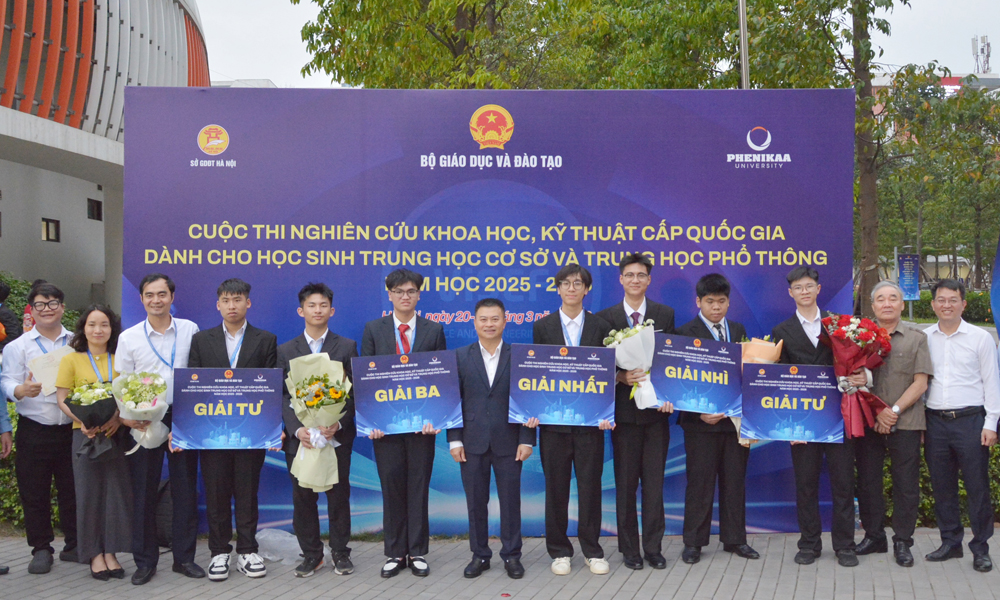 Trường Trung học phổ thông Ngô Sĩ Liên giành giải Nhất Cuộc thi khoa học kỹ thuật quốc gia năm học 2025-2026