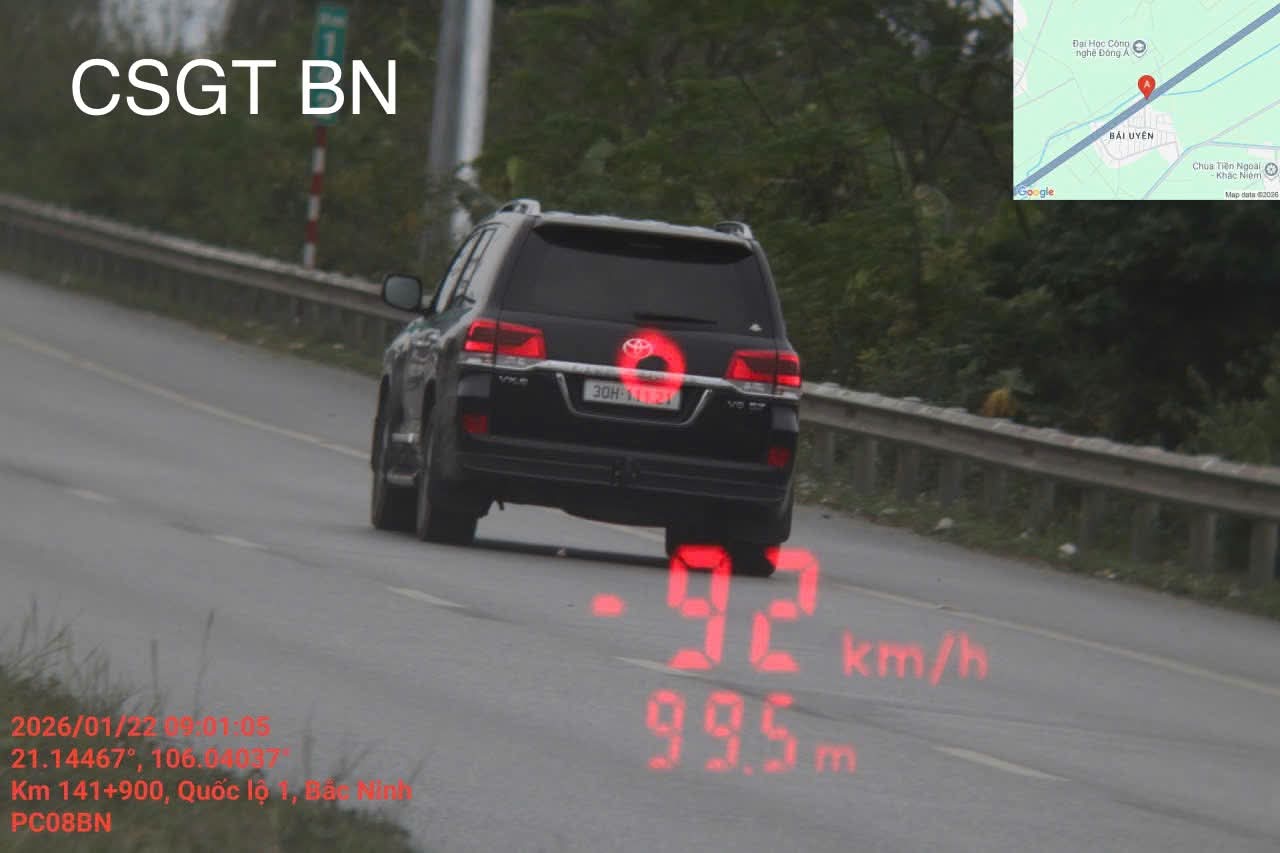Bắc Ninh: Danh sách phạt nguội từ ngày 17/01/2026 đến 24/01/2026