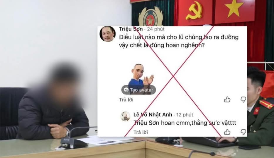 Xử lý hai trường hợp bình luận xấu về việc Trung tá cảnh sát giao thông Thái Nguyên hy sinh