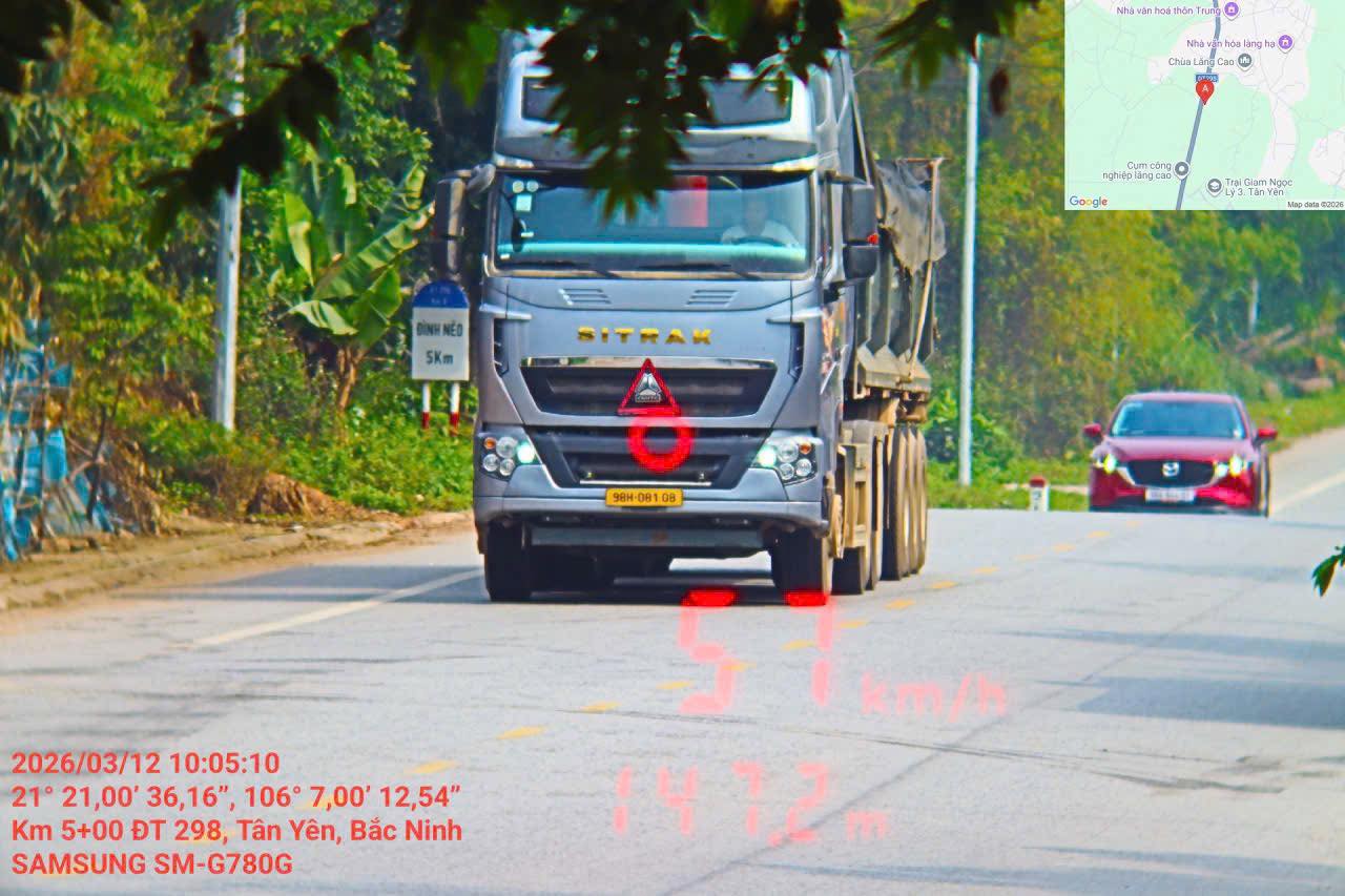 DANH SÁCH 819 TRƯỜNG HỢP DÍNH PHẠT NGUỘI TỐC ĐỘ TỪ 09/3 – 15/3