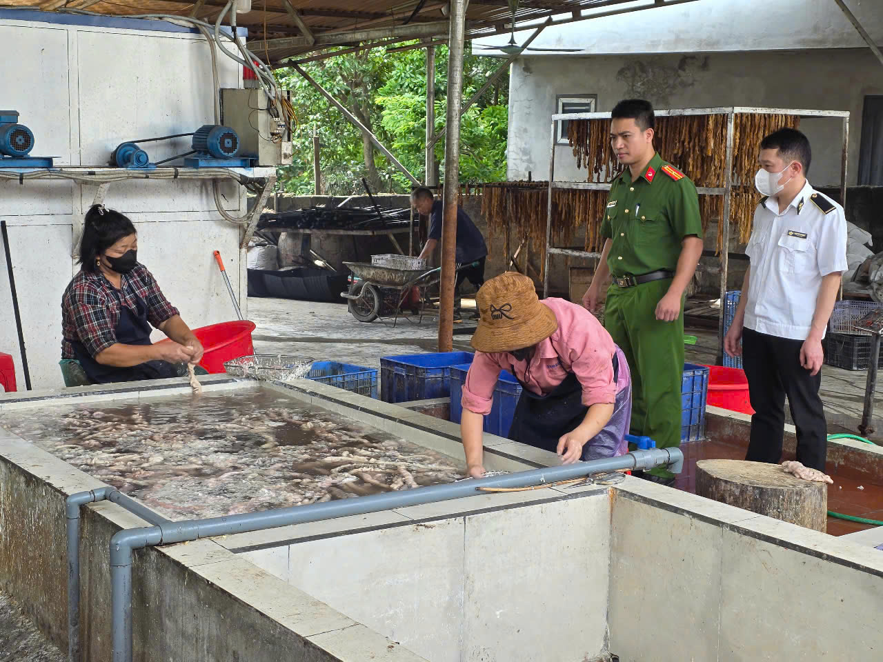 Công an Bắc Ninh phát hiện, xử lý cơ sở kinh doanh hơn 3 tấn ruột lợn không rõ nguồn gốc, xuất xứ