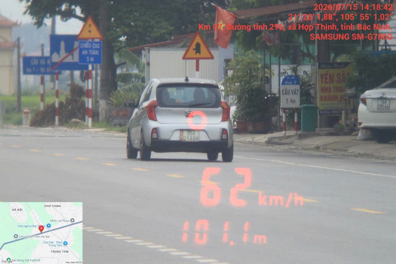 THÔNG BÁO PHẠT NGUỘI VI PHẠM TỐC ĐỘ TỪ NGÀY 13/7/2026 ĐẾN NGÀY 19/7/2026